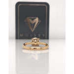Aaliyah ~ 18Kr 7.5Mm Round Moissanite Diamond Hidden Halo And Band - Ring
