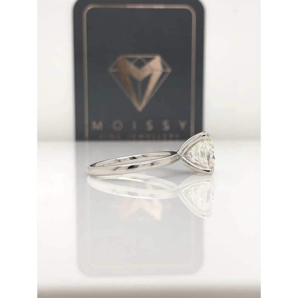Ava ~ 18Kw 8X9Mm Elongated Cushion Moissanite Solitaire - Ring