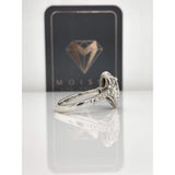 Collette ~ 14Kw 10X7Mm Pear Moissanite Diamond Double Halo And Band - Ring