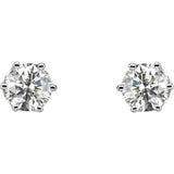 Earrings ~ 2.0Ct Moissanite Crown Earrings - Earrings