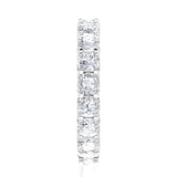 Ebm013 ~ Moissanite ~5.40Ct Cushion Eternity White Gold - Bands