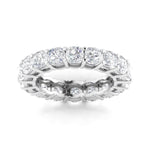 Ebm013 ~ Moissanite ~5.40Ct Cushion Eternity White Gold - Bands