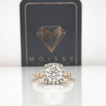 Eternal Collection ~ Courtney ~ 18Krw 7Mm Cushion Moissanite Diamond Band And Halo - Ring