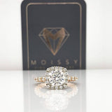 Eternal Collection ~ Courtney ~ 18Krw 7Mm Cushion Moissanite Diamond Band And Halo - Ring