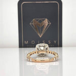 Eternal Collection ~ Courtney ~ 18Krw 7Mm Cushion Moissanite Diamond Band And Halo - Ring