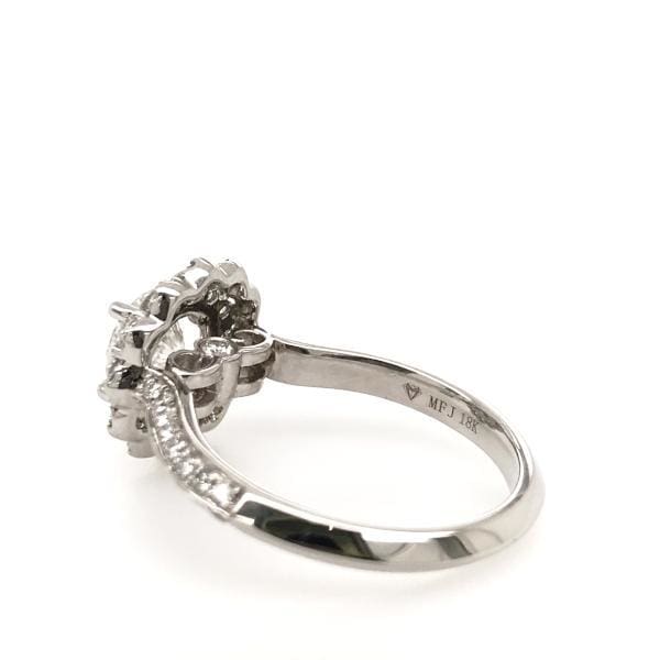 Eternal Collection - Halle ~ 18K 6.5Mm~ Round Moissanite Diamond Halo And Band - Ring