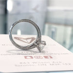 Eternal Collection ~Macy 14K 7.5Mm Round Moissanite Diamond Knife Edge Band - Ring