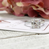 Rhonda ~ 14K White Gold  ~ 8.0mm (2.7ct) Asscher