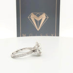 Kendall ~ 14Kw 8.0Mm Round Moisssanite Diamond Halo And Band - Ring
