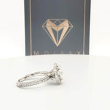 Kendall ~ 14Kw 8.0Mm Round Moisssanite Diamond Halo And Band - Ring
