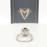 Kendall ~ 14Kw 8.0Mm Round Moisssanite Diamond Halo And Band - Ring