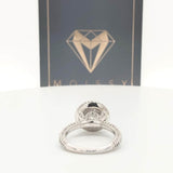 Kendall ~ 14Kw 8.0Mm Round Moisssanite Diamond Halo And Band - Ring