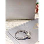 Lee Ann ~ 18Kw 8Mm Round Moissanite Diamond Basket - Ring