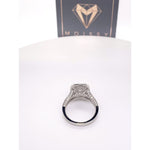 Nadia - 9X8Mm Elongated Cushion Moissanite Diamond Halo And Band - Ring