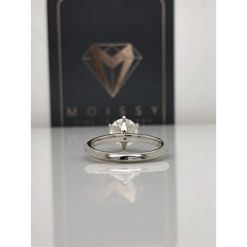 Reagan ~ 14K 7Mm Round 1.25Ct Moissanite Solitaire - Ring