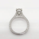 Ruby ~ 14K 9X7Mm Oval Moissanite Diamond Accents - Ring