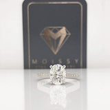 Ruby ~ 14K 9X7Mm Oval Moissanite Diamond Accents - Ring
