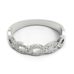 Wb051 ~ Diamond ~ 0.19 Ct Infinity Wedding Band - Bands