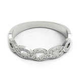 Wb051 ~ Diamond ~ 0.19 Ct Infinity Wedding Band - Bands