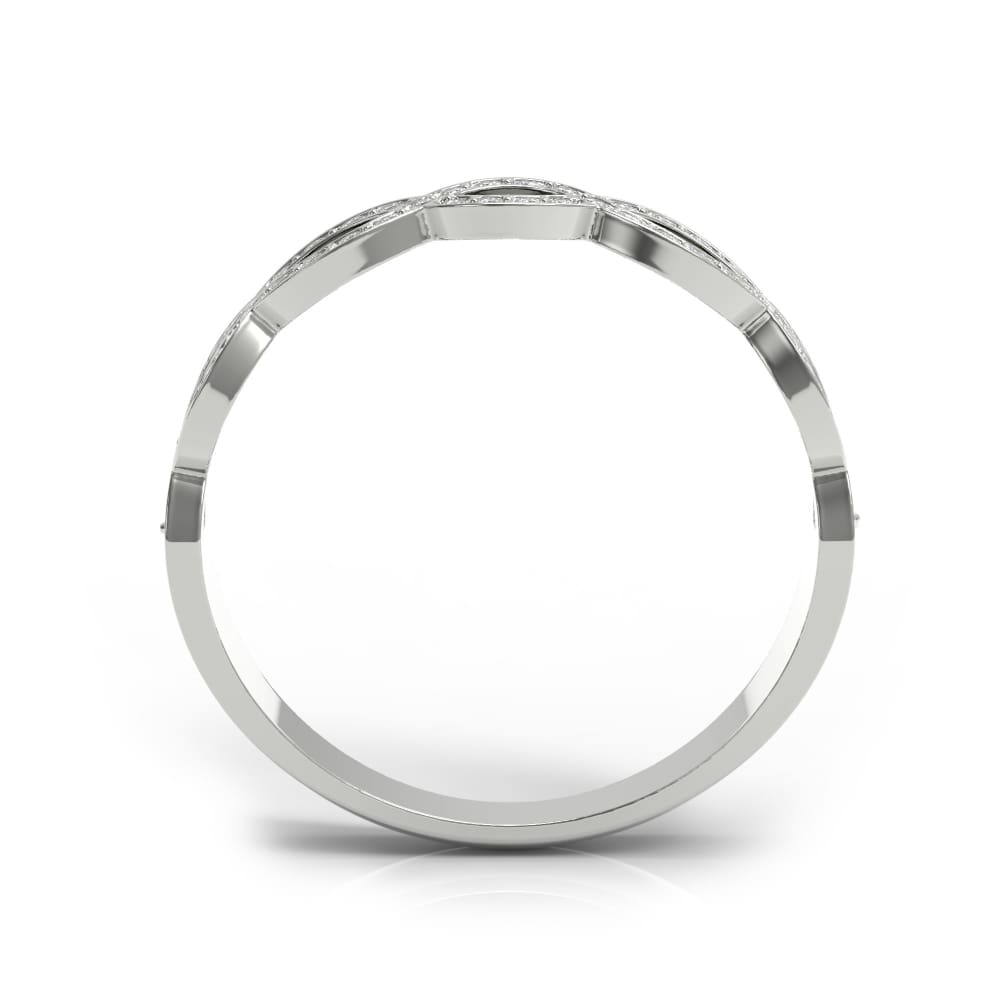Wb051 ~ Diamond ~ 0.19 Ct Infinity Wedding Band - Bands