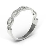 Wb051 ~ Diamond ~ 0.19 Ct Infinity Wedding Band - Bands