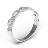 Wb051 ~ Diamond ~ 0.19 Ct Infinity Wedding Band - Bands