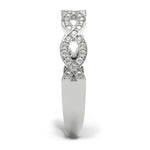Wb051 ~ Diamond ~ 0.19 Ct Infinity Wedding Band - Bands