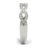 Wb051 ~ Diamond ~ 0.19 Ct Infinity Wedding Band - Bands