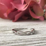Wb051 ~ Diamond ~ 0.19 Ct Infinity Wedding Band - Bands