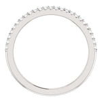 Wb066 ~ Diamond ~ .27Ct Round White Gold Wedding Band - Bands