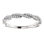Wb074M ~ Moissanite ~ 0.25Ct Infinity White Gold Wedding Band - Bands