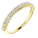 Wbm0062 ~ Moissanite .37 Ct Round Yellow Gold Wedding Band - Bands