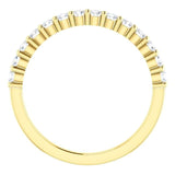 Wbm0062 ~ Moissanite .37 Ct Round Yellow Gold Wedding Band - Bands