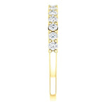 Wbm0062 ~ Moissanite .37 Ct Round Yellow Gold Wedding Band - Bands