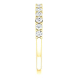Wbm0062 ~ Moissanite .37 Ct Round Yellow Gold Wedding Band - Bands
