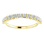 Wbm0062 ~ Moissanite .37 Ct Round Yellow Gold Wedding Band - Bands