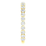Wbm0091 ~ 14Ky - 0.69Ctw Single Prong Set Moissanite Band - Bands