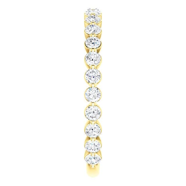 Wbm0091 ~ 14Ky - 0.69Ctw Single Prong Set Moissanite Band - Bands