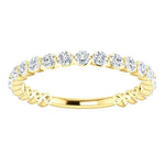 Wbm0091 ~ 14Ky - 0.69Ctw Single Prong Set Moissanite Band - Bands