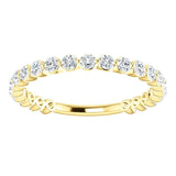 Wbm0091 ~ 14Ky - 0.69Ctw Single Prong Set Moissanite Band - Bands