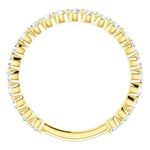 Wbm0091 ~ 14Ky - 0.69Ctw Single Prong Set Moissanite Band - Bands