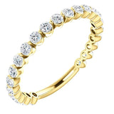 Wbm0091 ~ 14Ky - 0.69Ctw Single Prong Set Moissanite Band - Bands
