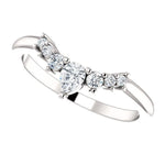 Wbm0099 ~ Moissanite ~ 0.20Ct Rose Gold Accentes Wedding Band - Bands