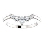 Wbm0099 ~ Moissanite ~ 0.20Ct Rose Gold Accentes Wedding Band - Bands