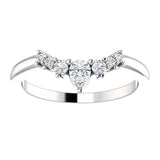 Wbm0099 ~ Moissanite ~ 0.20Ct Rose Gold Accentes Wedding Band - Bands
