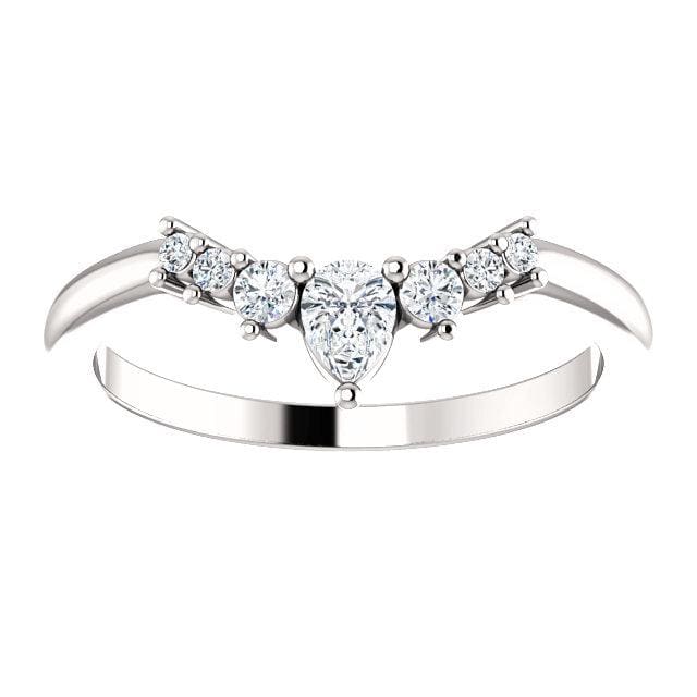 Wbm0099 ~ Moissanite ~ 0.20Ct Rose Gold Accentes Wedding Band - Bands