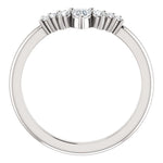 Wbm0099 ~ Moissanite ~ 0.20Ct Rose Gold Accentes Wedding Band - Bands