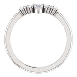 Wbm0099 ~ Moissanite ~ 0.20Ct Rose Gold Accentes Wedding Band - Bands