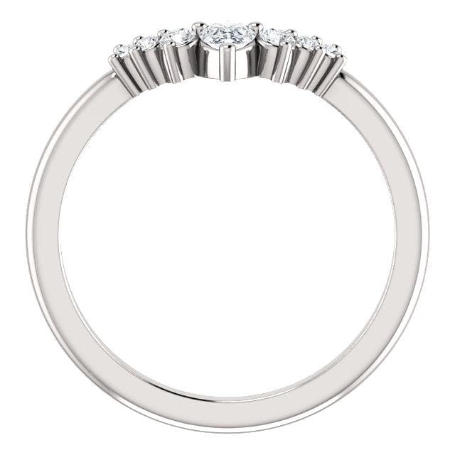 Wbm0099 ~ Moissanite ~ 0.20Ct Rose Gold Accentes Wedding Band - Bands