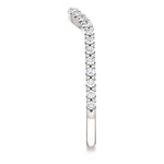 Wbm096 ~ Moissanite ~ 0.19Ct White Gold Curved Wedding Band - Bands